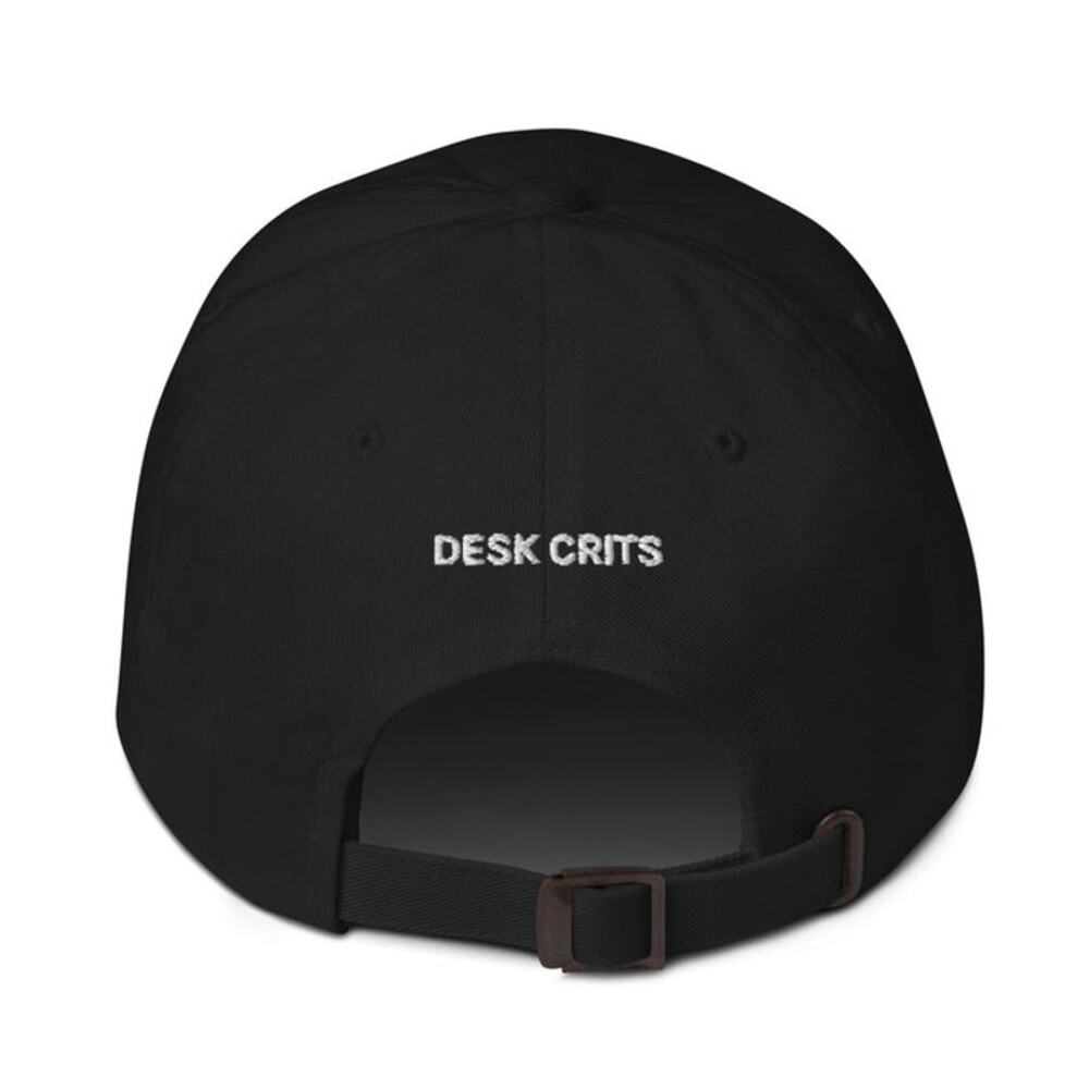 Desk Crits Monochrome Line Hat – Black Minimalist Dad Cap – One Size (NWOT) - Picture 1 of 6